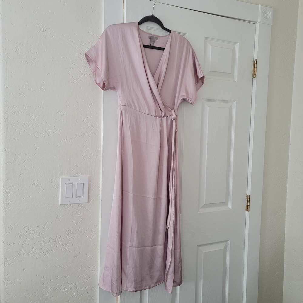 Pink Wrap Dress, S